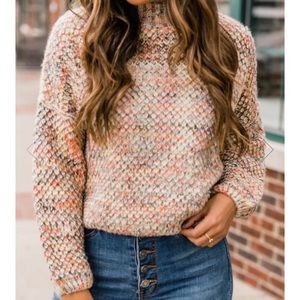 NWT An Endless Rainbow Mock Neck Sweater